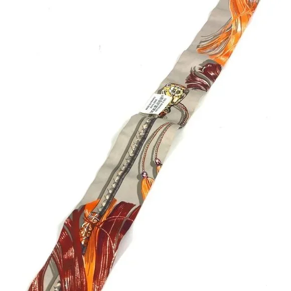 HERMES Twilly Twilly Twilly BandeauScarf Scarf silk gray